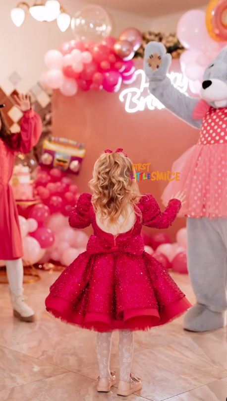 Fluffy Sequin And Beaded Birthday Party Dress