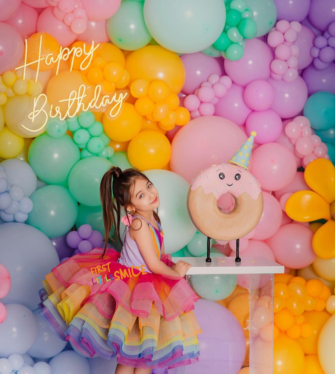 Multicolored Unicorn Styled Birthday Party Dress