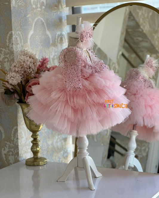 Fluffy Beaded Birthday Party Dress