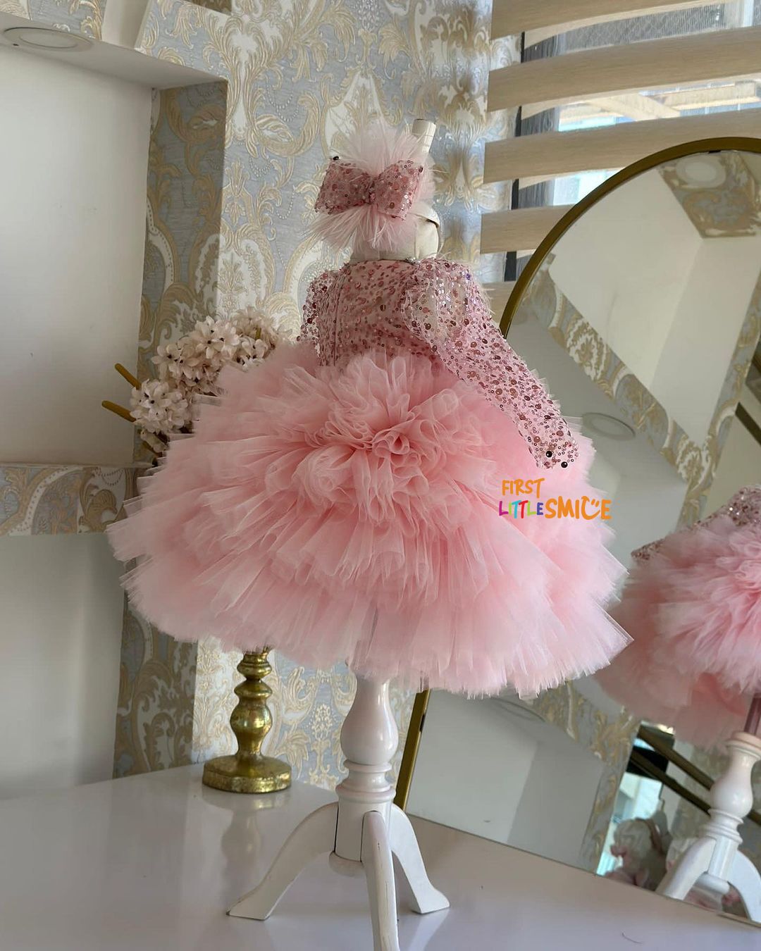 Fluffy Beaded Birthday Party Dress