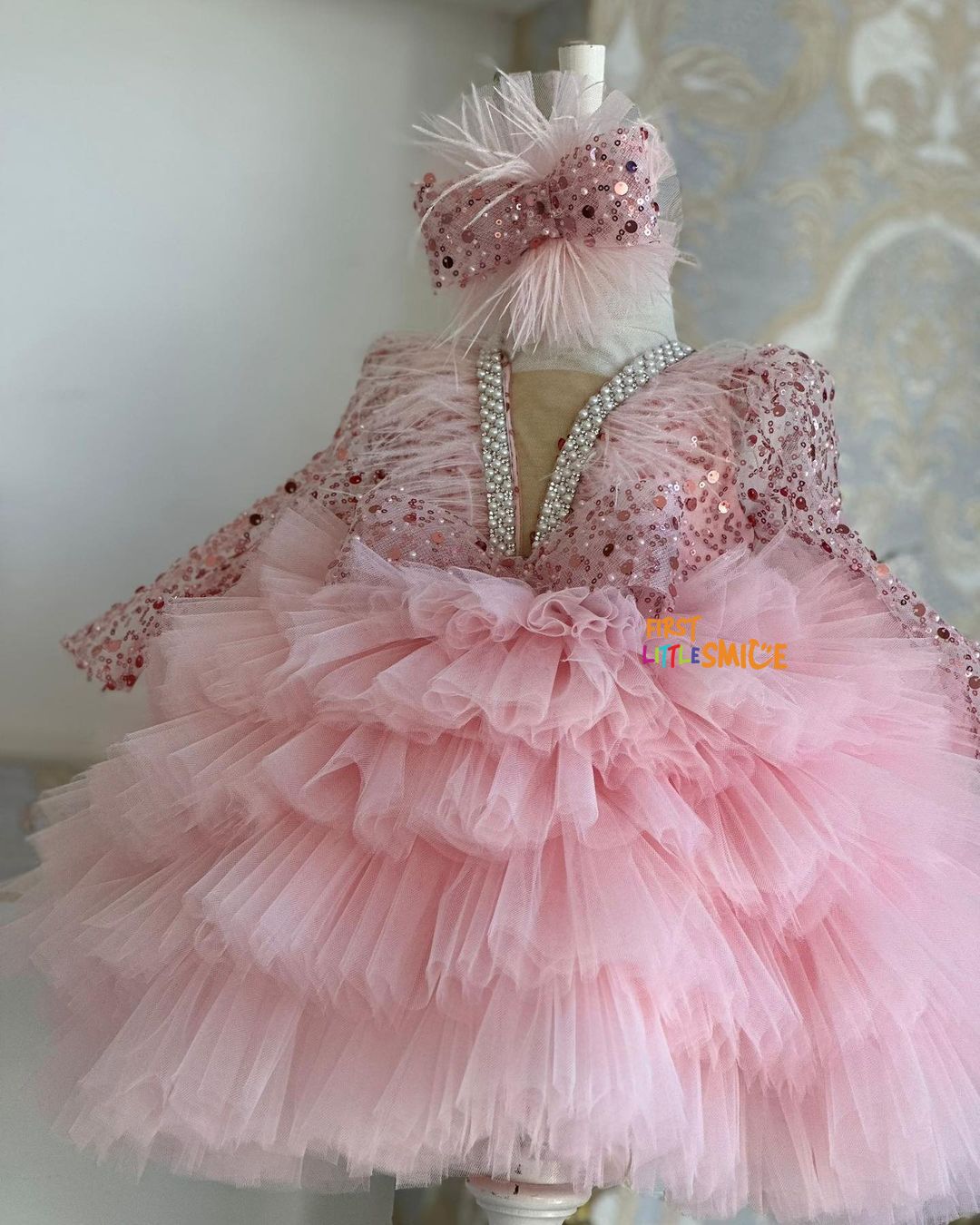 Fluffy Beaded Birthday Party Dress