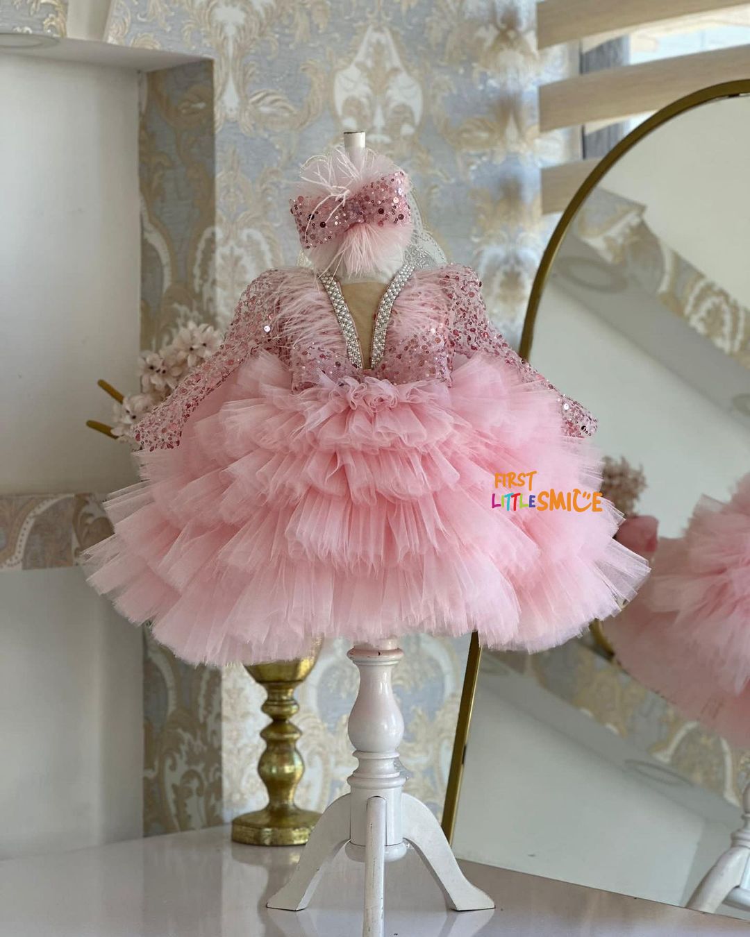 Fluffy Beaded Birthday Party Dress