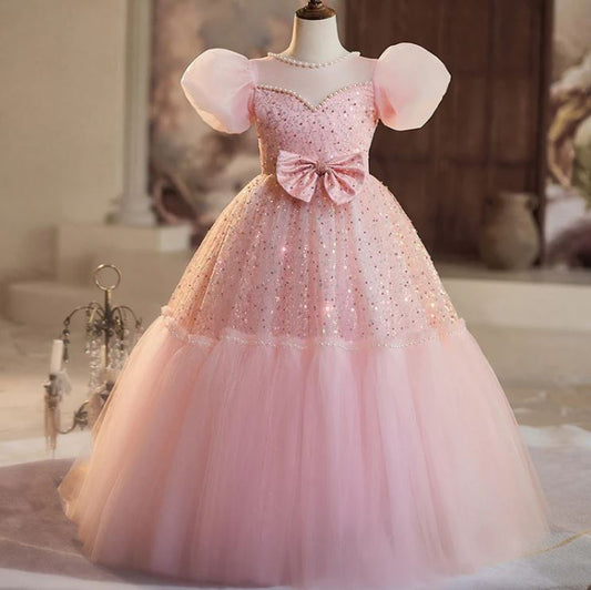 Fluffy Beaded Birthday Party Gown