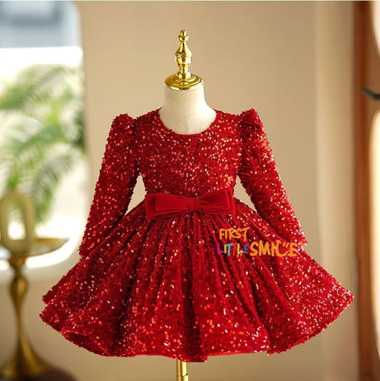 Fluffy Sequin Birthday Party Dress