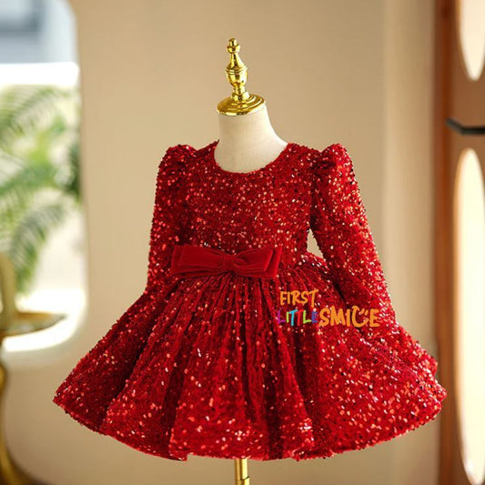 Fluffy Sequin Birthday Party Dress