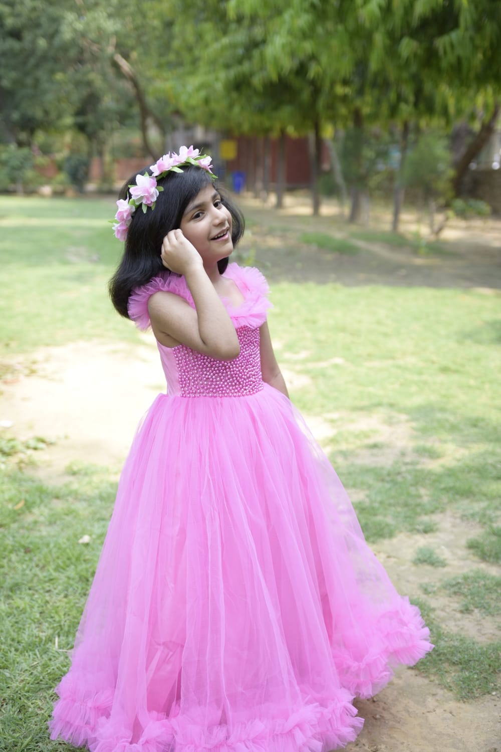 Beaded Fluffy Birthday Party Dress