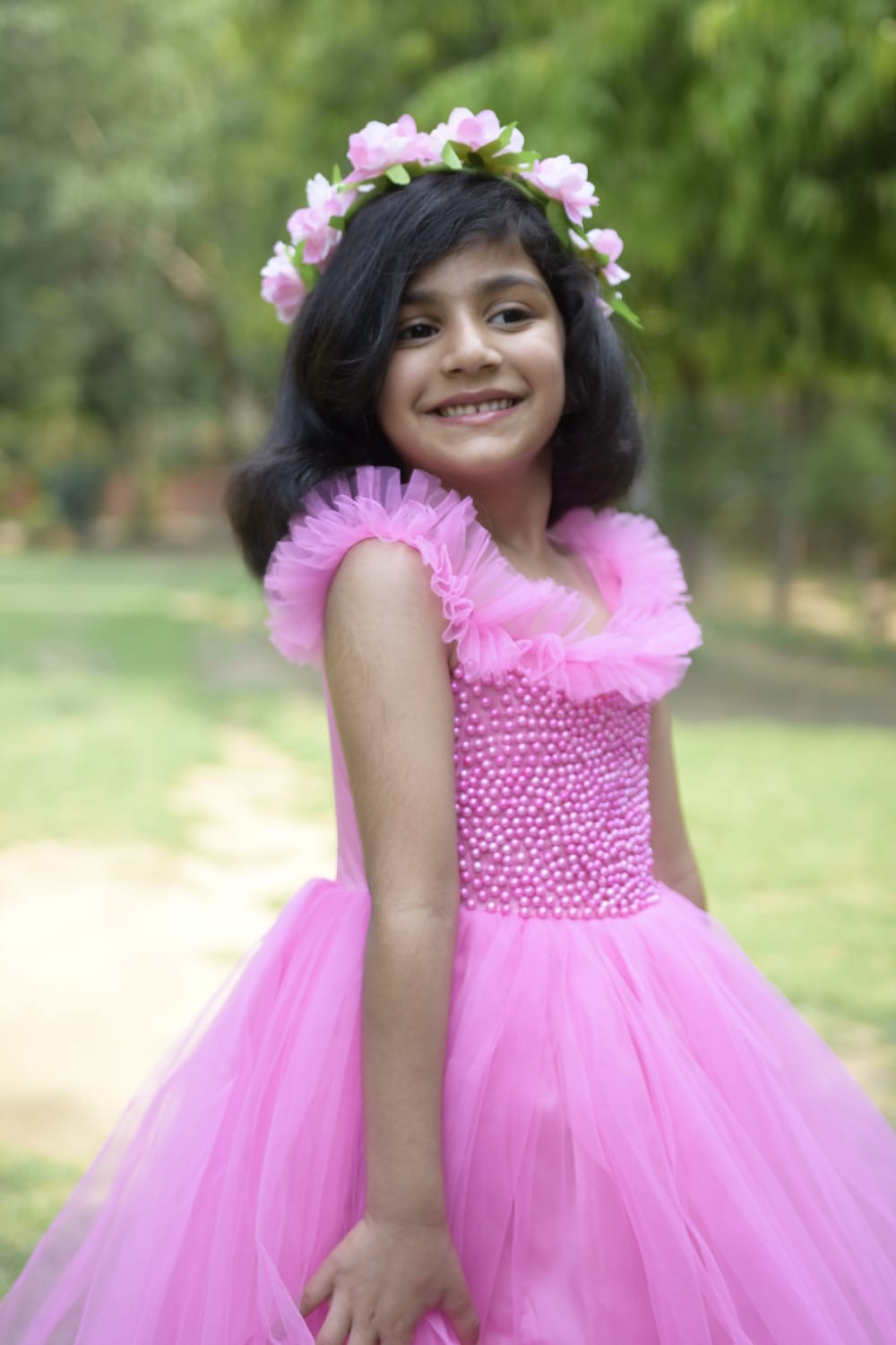 Beaded Fluffy Birthday Party Dress