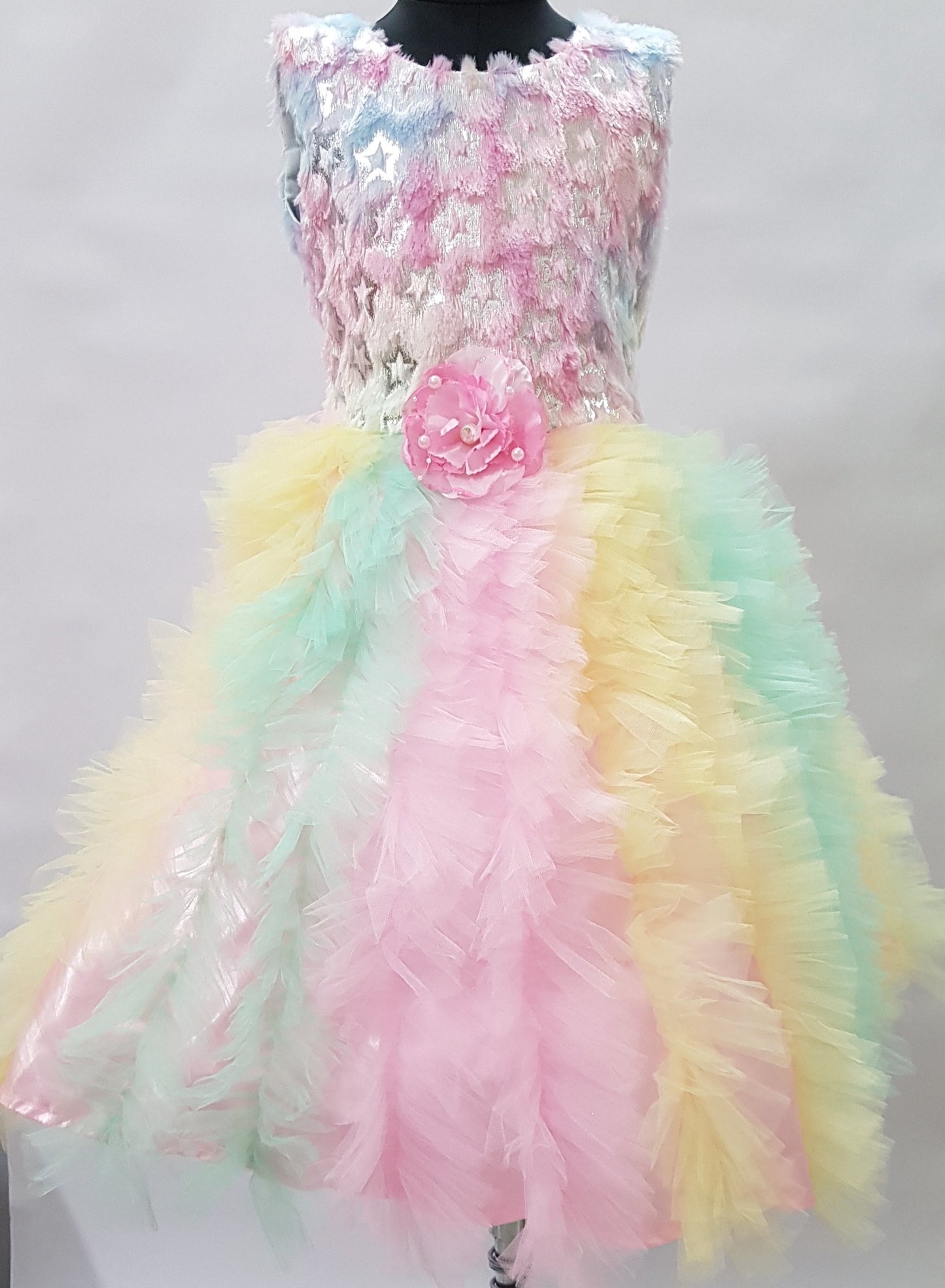 Beautiful Unicorn Style Multicoloured Birthday Party Dress