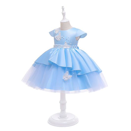 Butterfly Multilayer Fluffy Birthday Party Dress