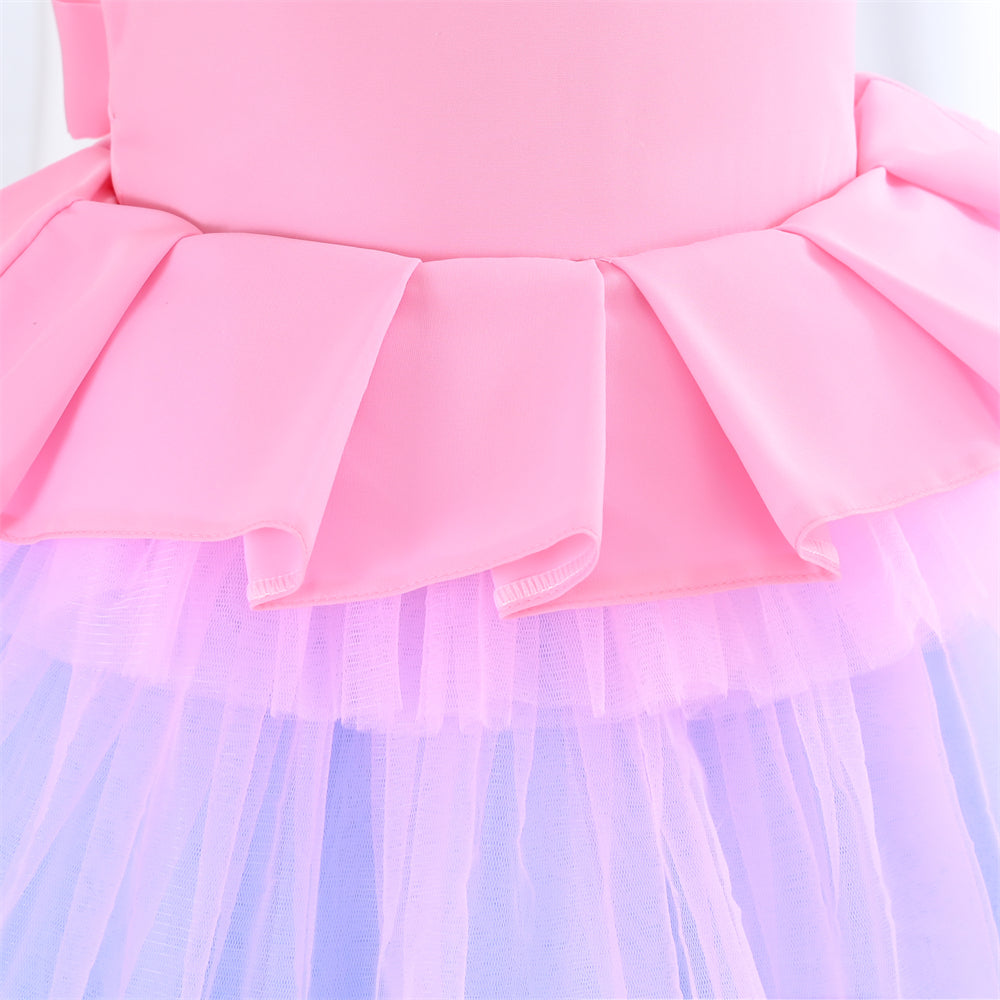 Multicolour Multilayer Fluffy Birthday Party Dress