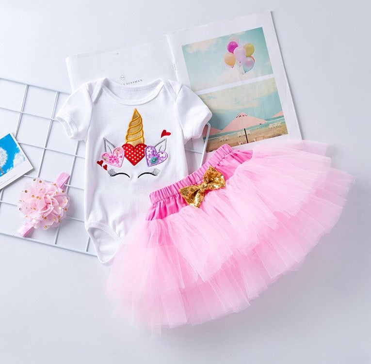 Unicorn Romper With Tutu Skirt