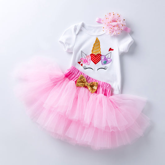 Unicorn Romper With Tutu Skirt